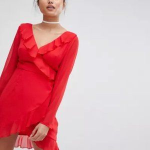 Pretty Little Thing Chiffon Ruffle Dress